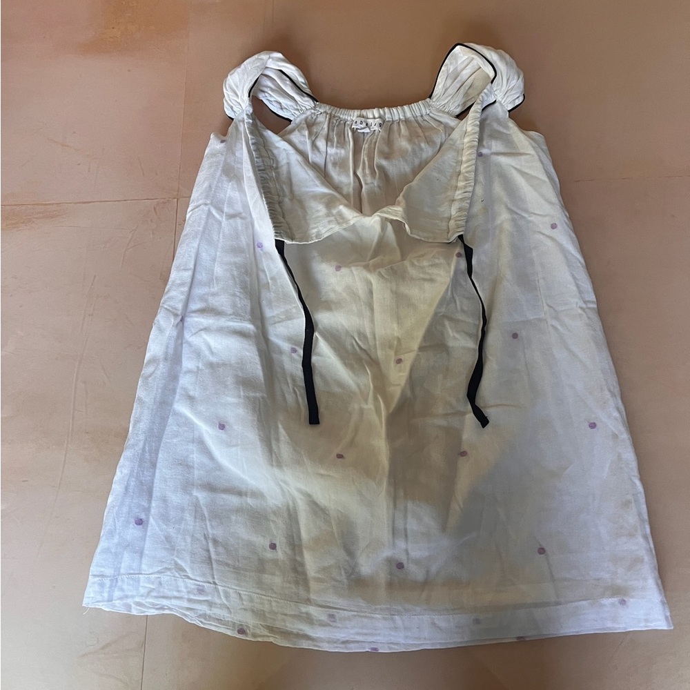 Charming White Kids Casual Dress